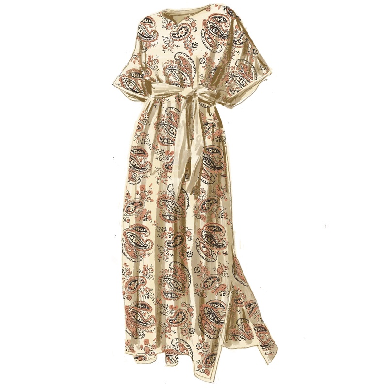 Paisley Print Caftan Paisly Print