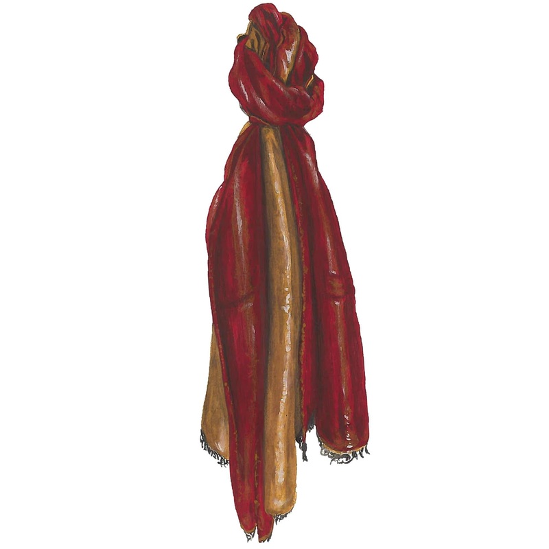 Shimmering Scarf Burgundy