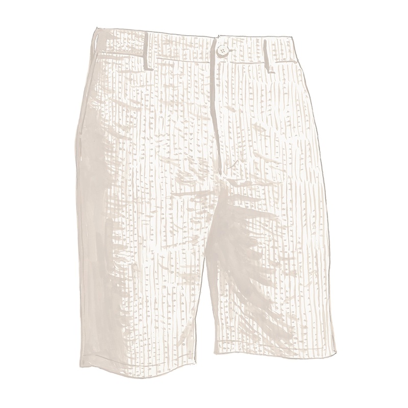 Bermuda Seersucker Shorts Tan
