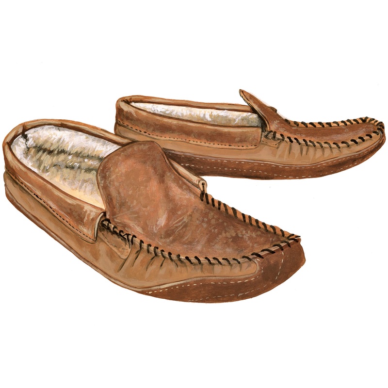 Moccasin Slippers Tan