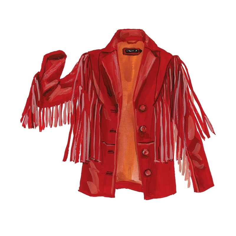 Absaroka Fringe Leather Jacket Red Dahlia