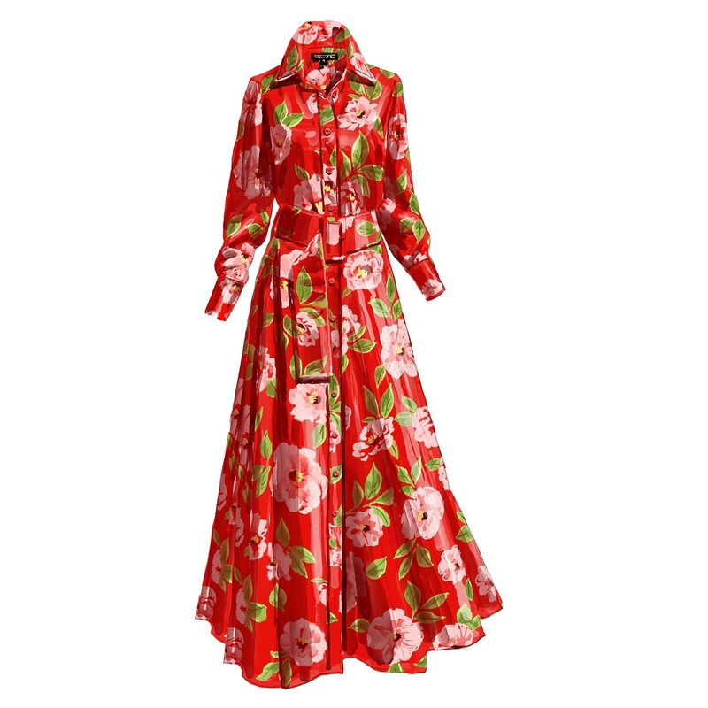 Beguiling Silk Gown Pink Rose