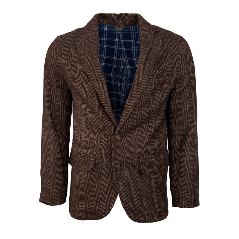 Back East Herringbone Blazer Brown