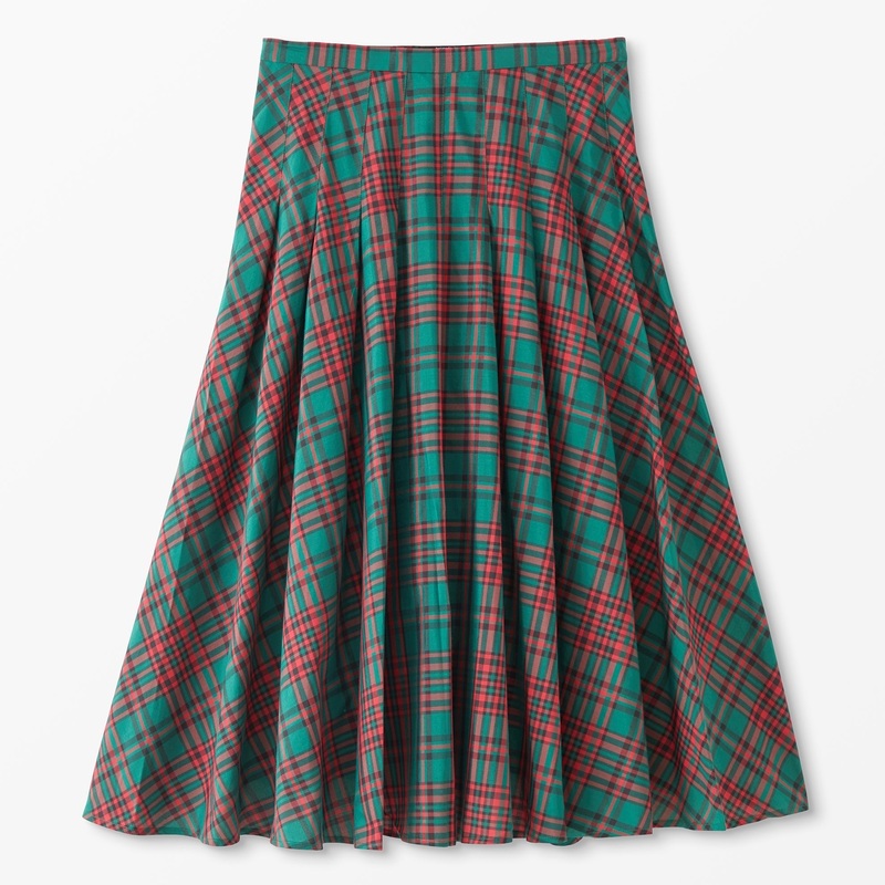 Beautiful Geometry Skirt Green Tartan