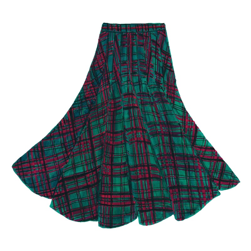 Beautiful Geometry Skirt Green Tartan