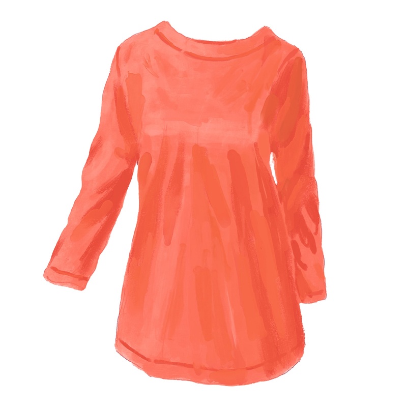 Boatneck Ballet Tee Coral