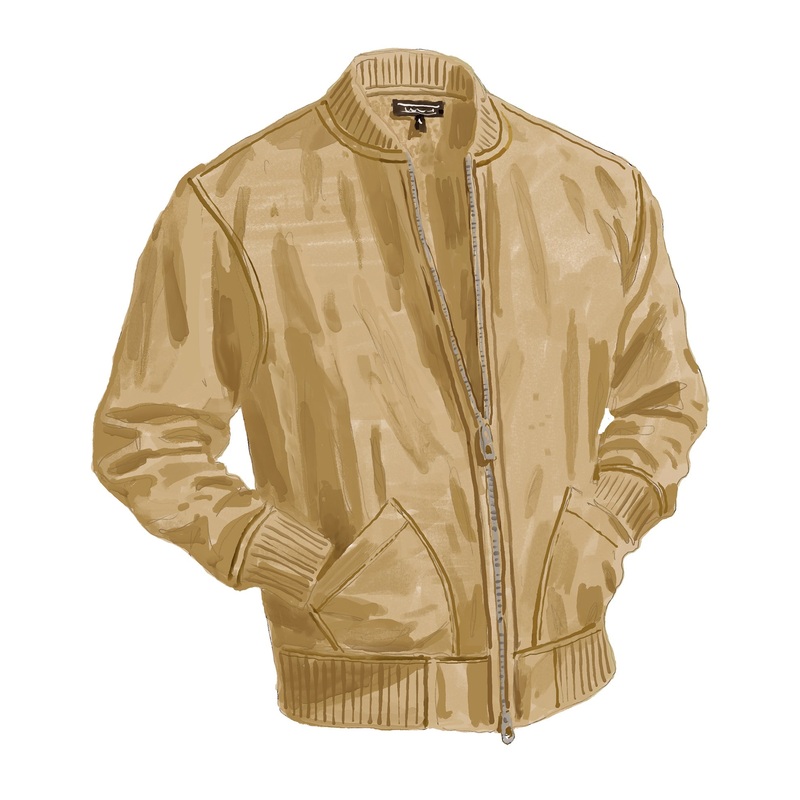 French Terry Bomber Cardigan Khaki