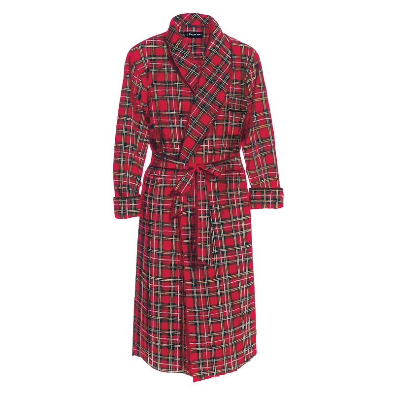 Milk Bottle Bathrobe Plaid