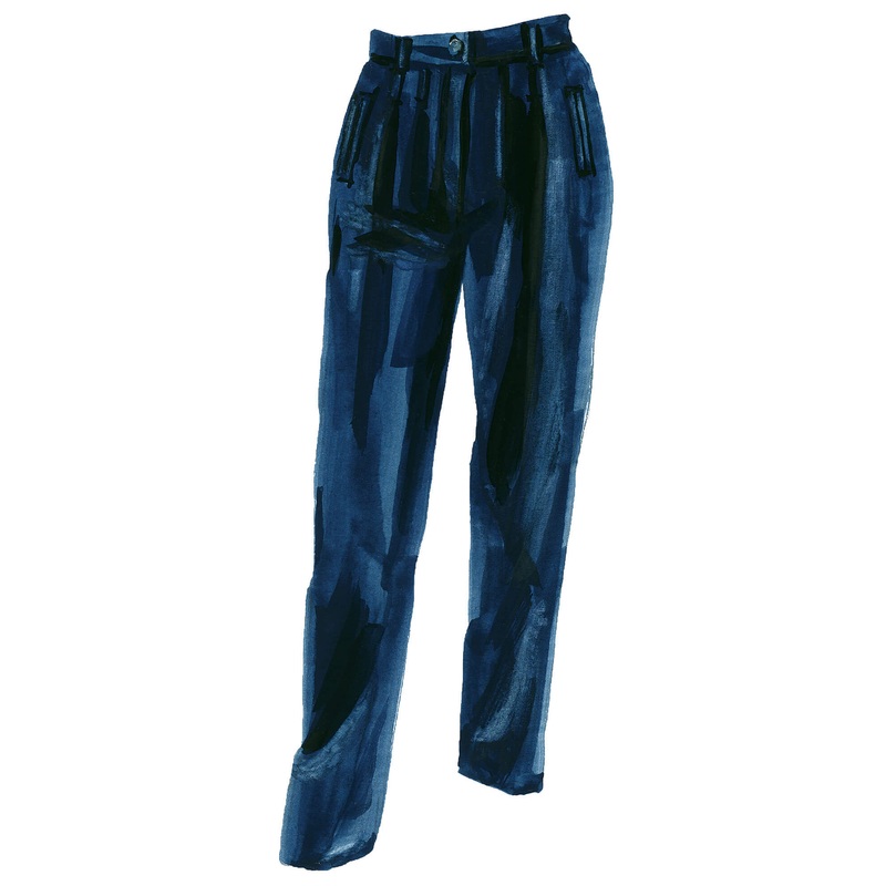 Silk Spotlight Pants Navy