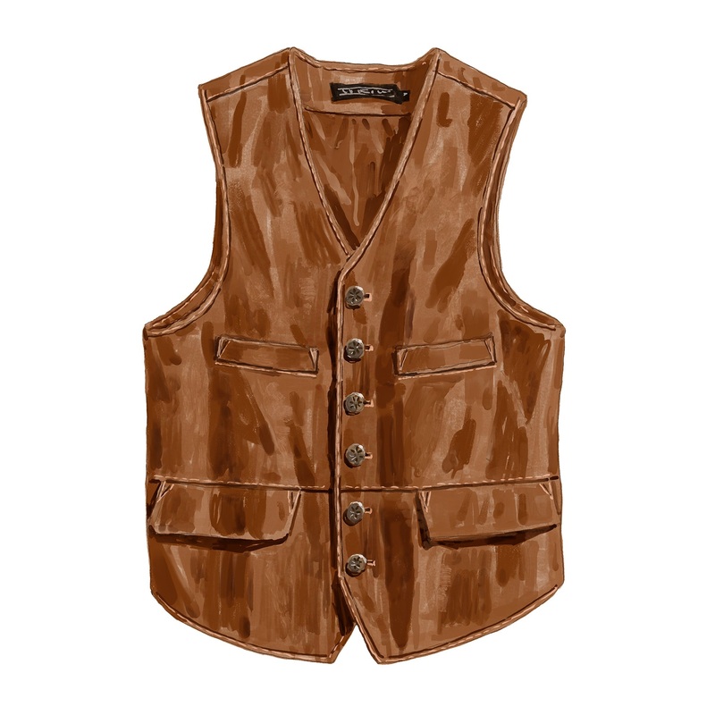 The Roper’s Suede Vest Russet