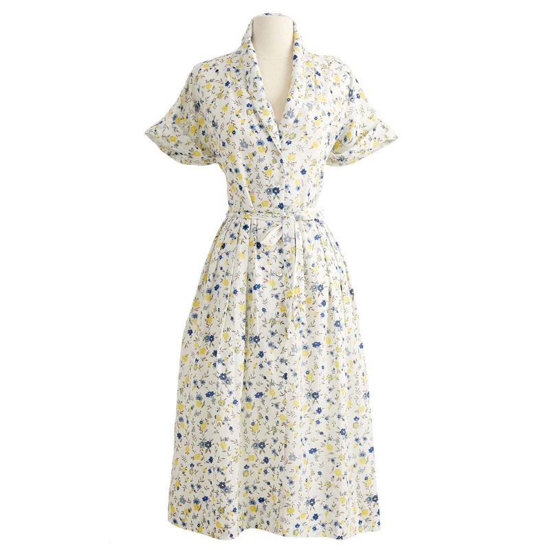 1940s Lake Champlain Dress Wildflower