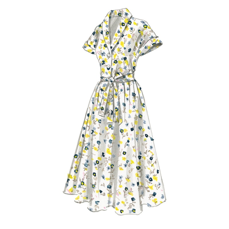 1940s Lake Champlain Dress Wildflower