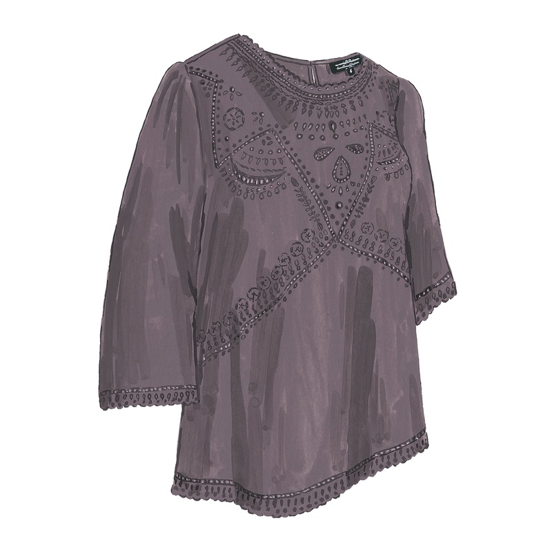 Bunny Gallamore’s Eyelet Blouse Excalibur Grey