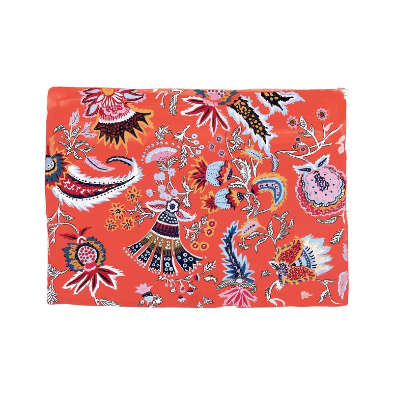 The Grand Tour Floral Caftan Terracotta