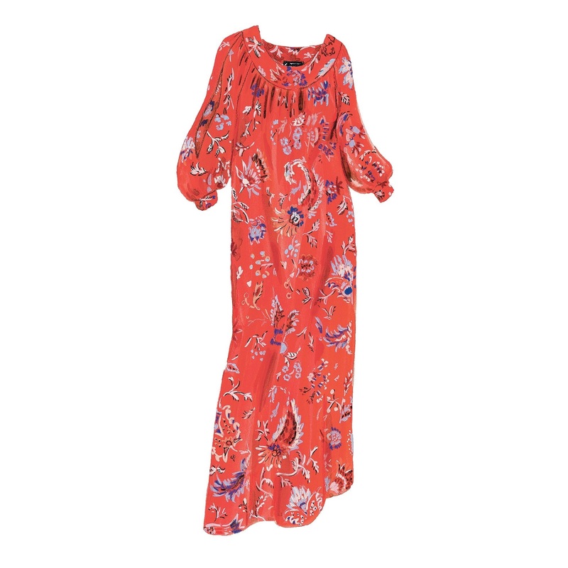 The Grand Tour Floral Caftan Terracotta