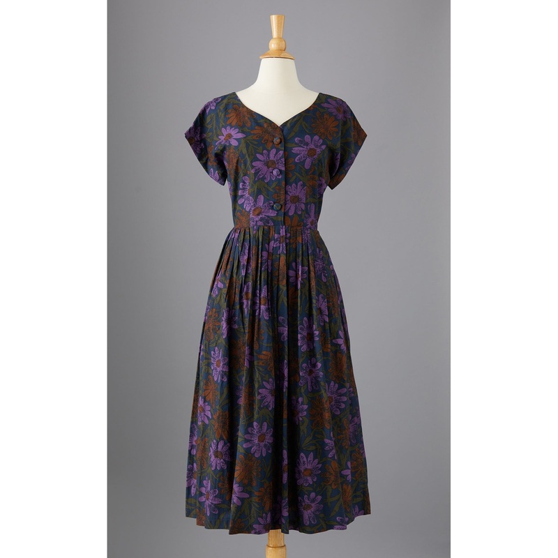 The Marguerite Dress Navy Daisy