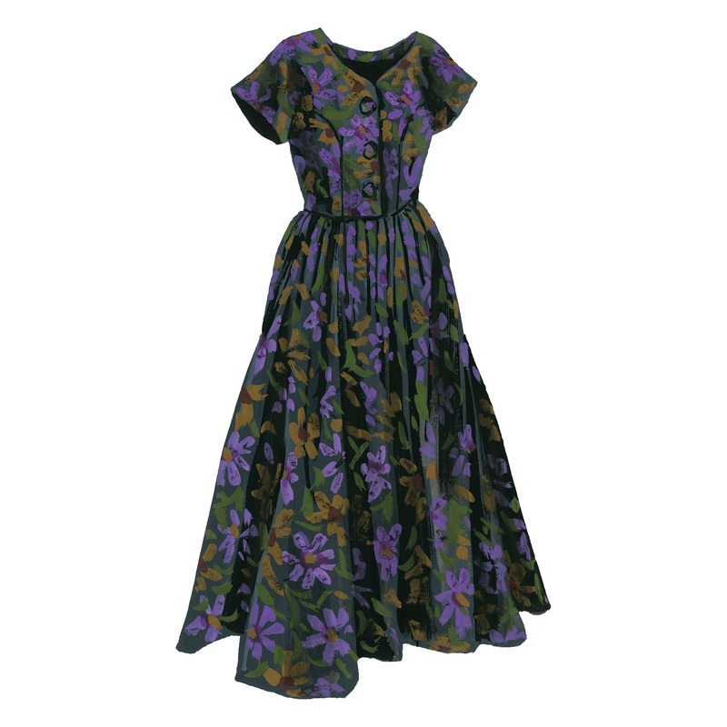 The Marguerite Dress Navy Daisy