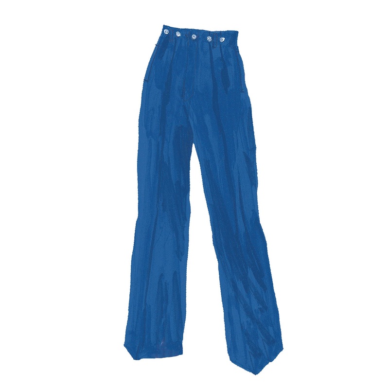 The Wide-Leg Glamour Pants Classic Blue