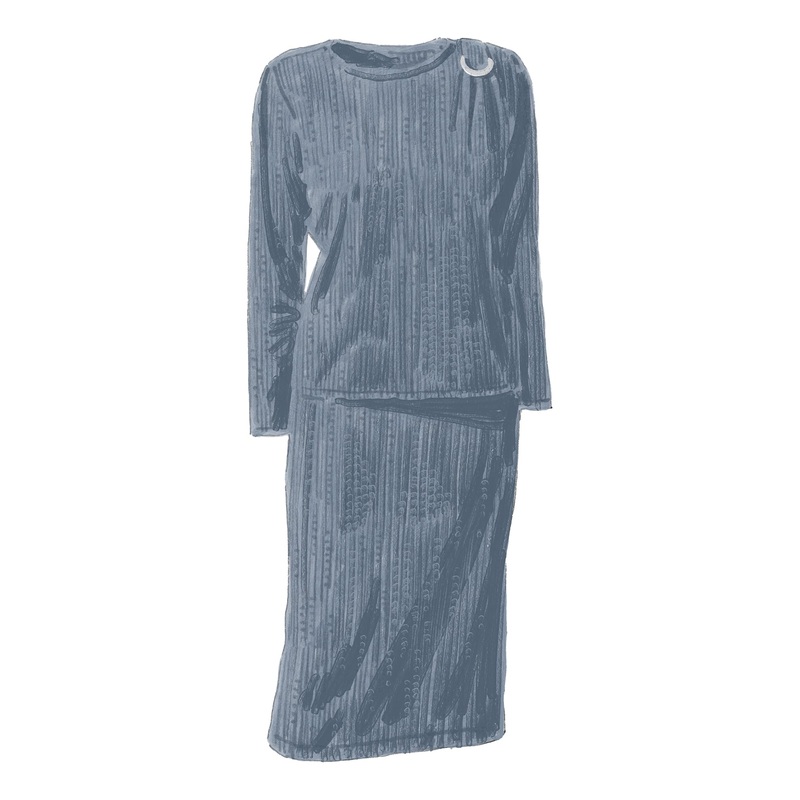 Buckle Cashmere Wool Sweater Charcoal