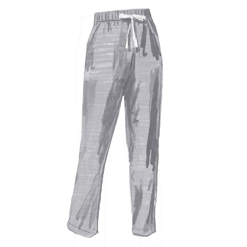 Cotton Poplin PJ Pants Heather Grey