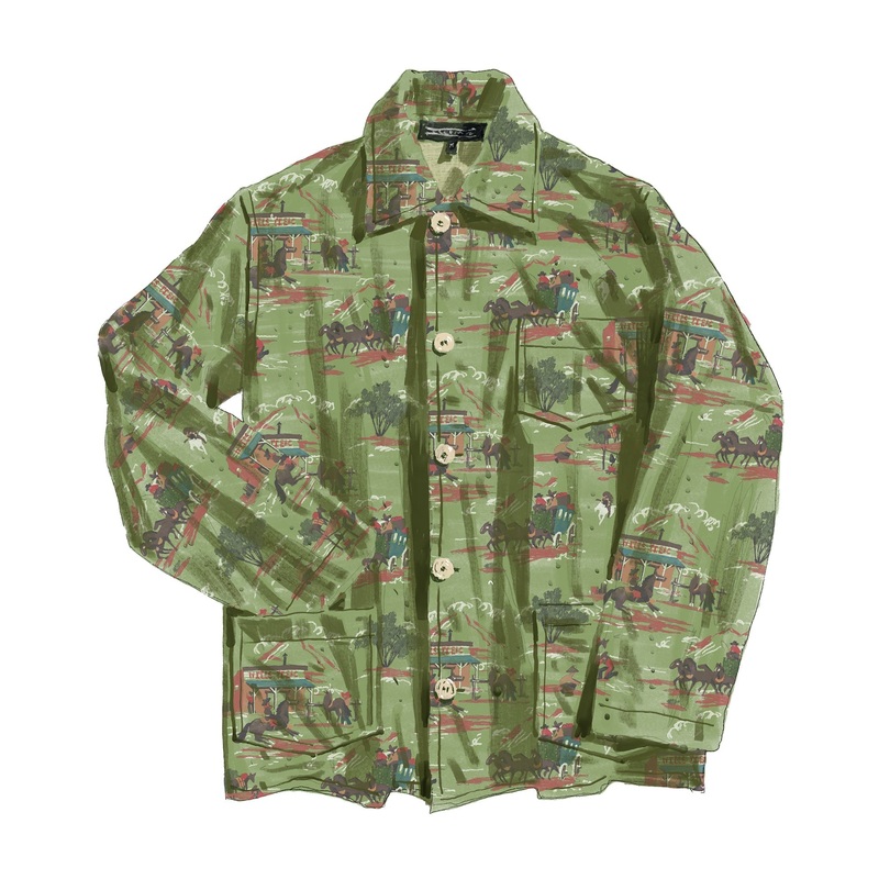 Rodeo Flannel PJ Shirt Mint Scenic