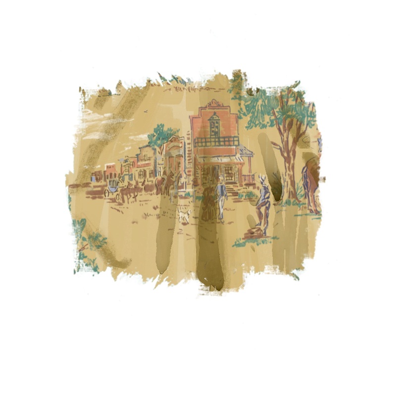 Stagecoach PJ Shirt Gold Scenic