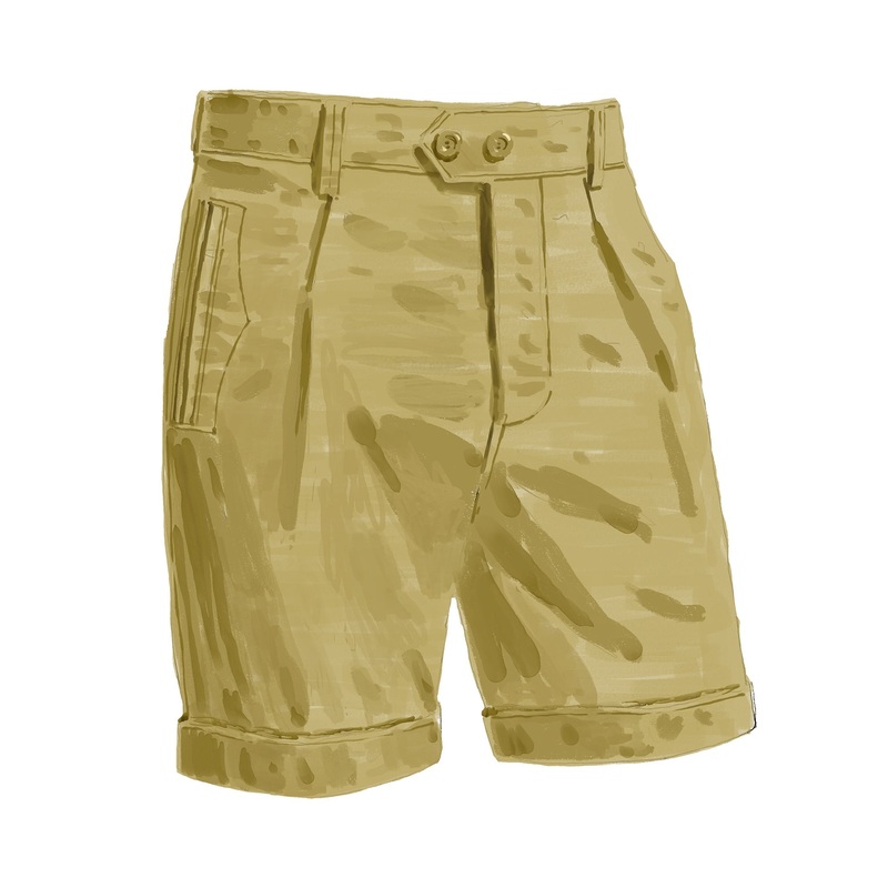 The Provisioners Safari Short Olive Tan