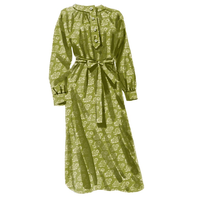 Cecilia’s Tunic Dress Sage Floral