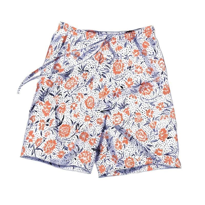 Dreamy Drawcord PJ Short Dot Floral