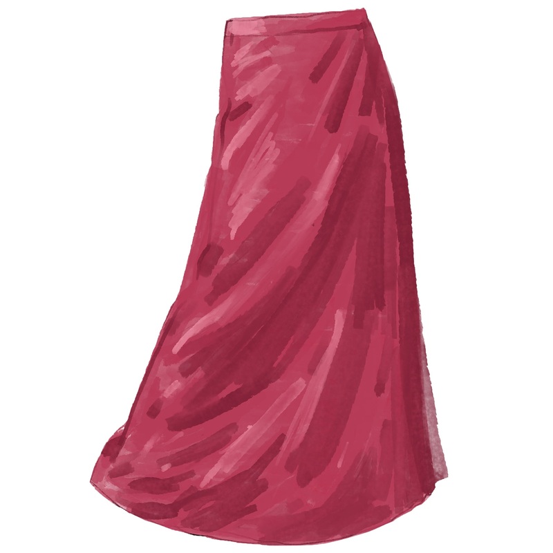 Prose Skirt Raspberry