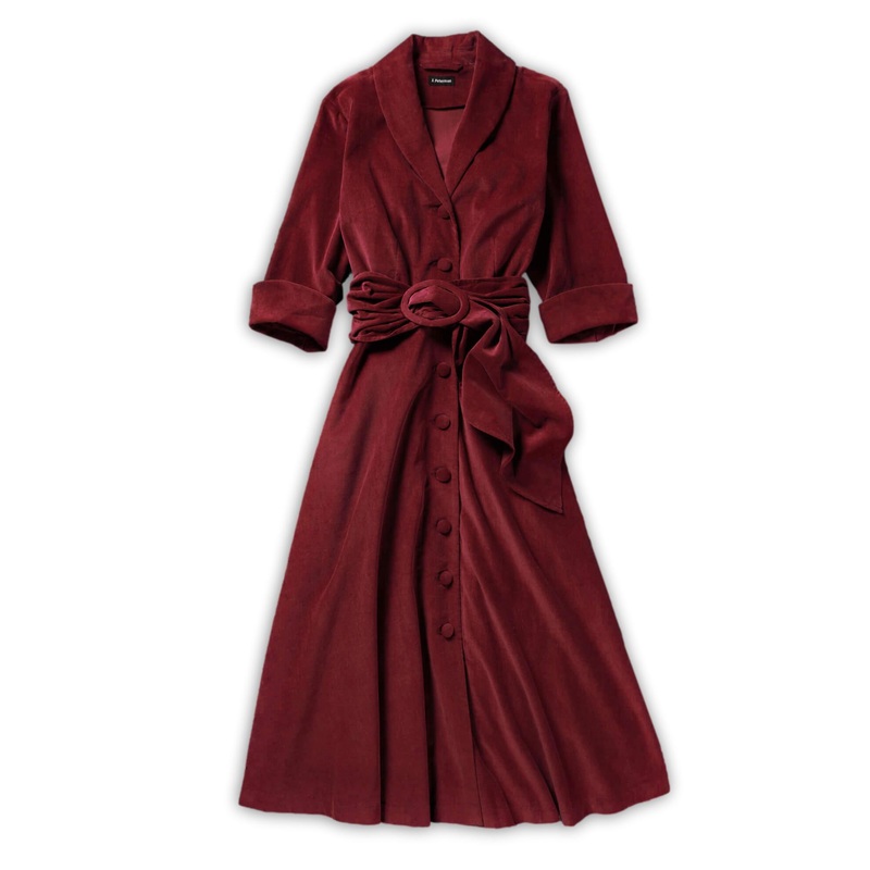 1940’s Cord Dress Cabernet