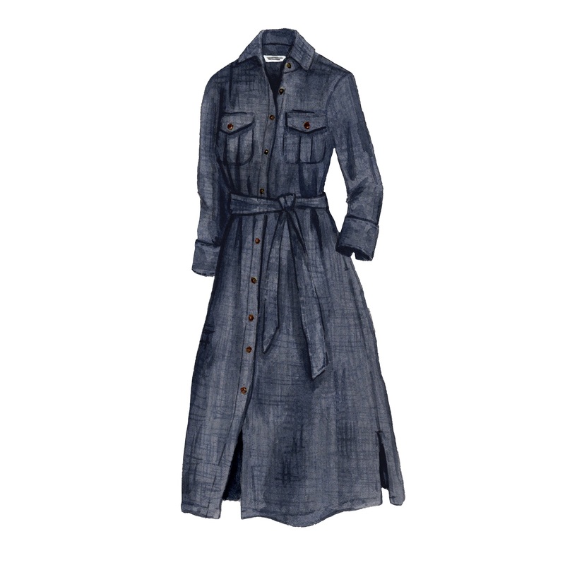 Adventurous Shirt-Dress Dark Indigo