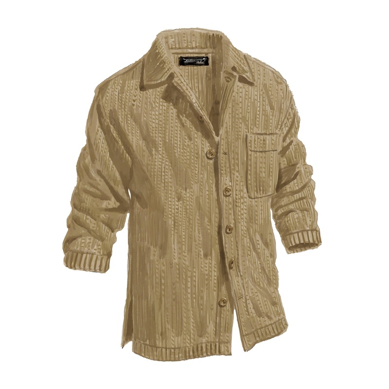 Italian-Style Linen Cardigan Khaki