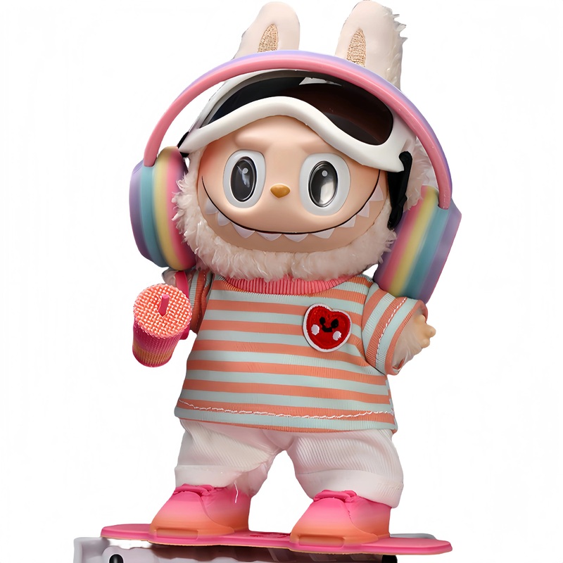 Pop Mart 17cm Labubu Doll Clothes  Snowboarding Sportswear Outfit (for Standing Doll)  Fits Gen 1/2/3 (Doll Not Included)-18 6-piece set