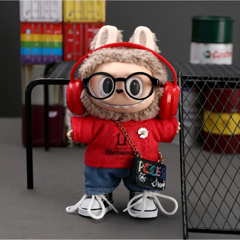 Pop Mart Labubu 1/2/3 Gen Doll Clothes Straw Hat 6-Piece Set GD Edition (Clothes Only)