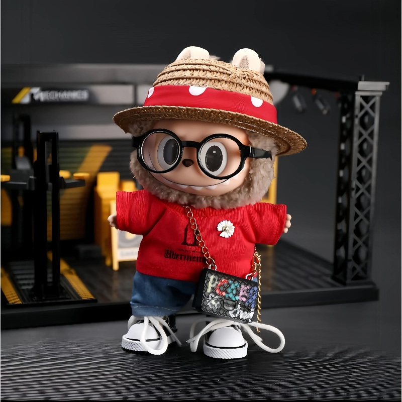 Pop Mart Labubu 1/2/3 Gen Doll Clothes Straw Hat 6-Piece Set GD Edition (Clothes Only)