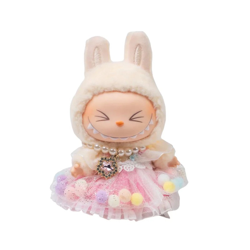 Pop Mart Labubu Doll Clothes Macaron-Style Skirt & Accessories Set for Sitting Party Series (Fits Gen 1/2, Doll Not Included) Pastel Cloud Puff Skirt