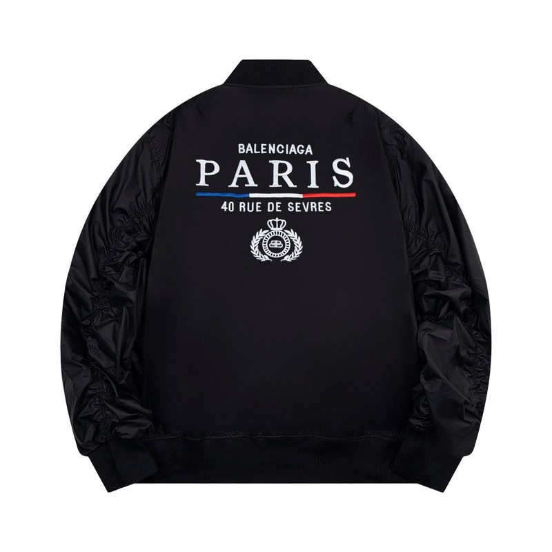 Balenciaga 2024 Embroidered Jacket  Unisex Spring/Fall Oversized Outerwear (0A4)