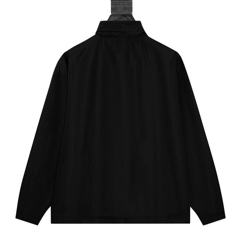 Balenciaga 2024SS KG558 Embroidered Lock-Closure Jacket Unisex Convertible Hood Outerwear