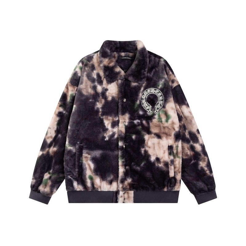 CH 2024SS Runway Rabbit Mink Varsity Jacket | Luxury Shearling & Leather, Unisex Premium Edition