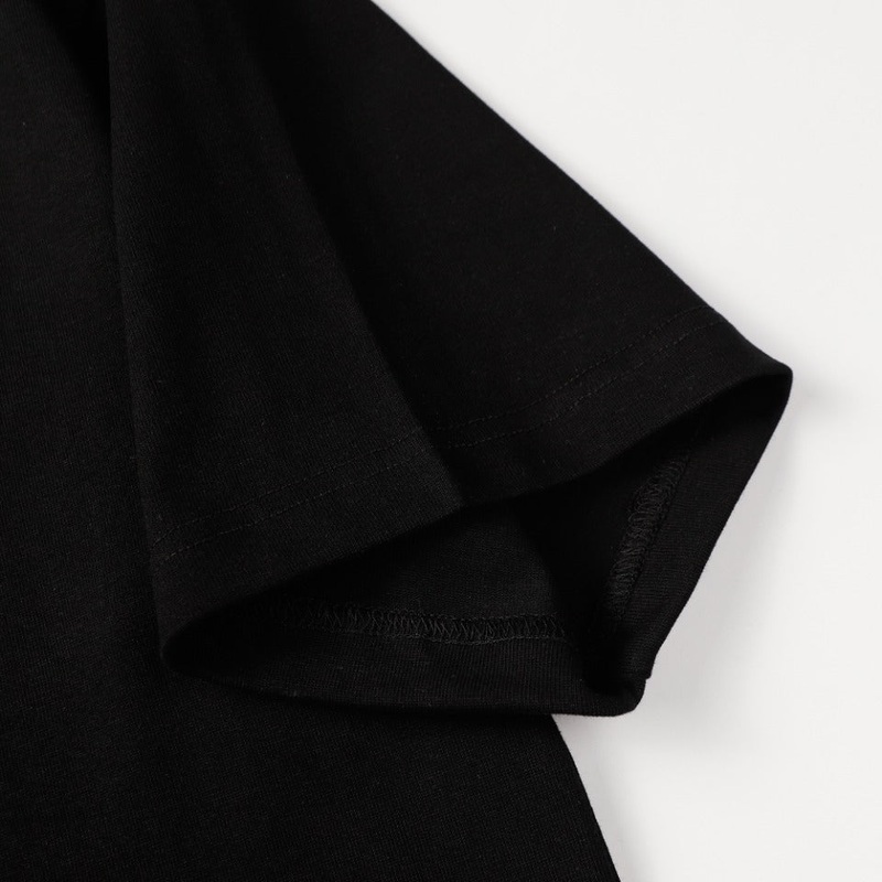 BALENCIAGA 2024 SS Coca Wave Embroidered T-Shirt 350g Custom Double-Yarn Cotton (Black/White, XSL)