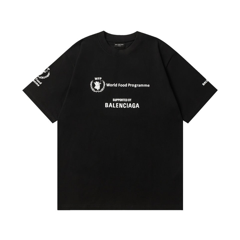 BALENCIAGA 2024 SS World Food Programme Charity Edition T-Shirt  350g Double-Yarn Cotton, Oversized Fit XSL