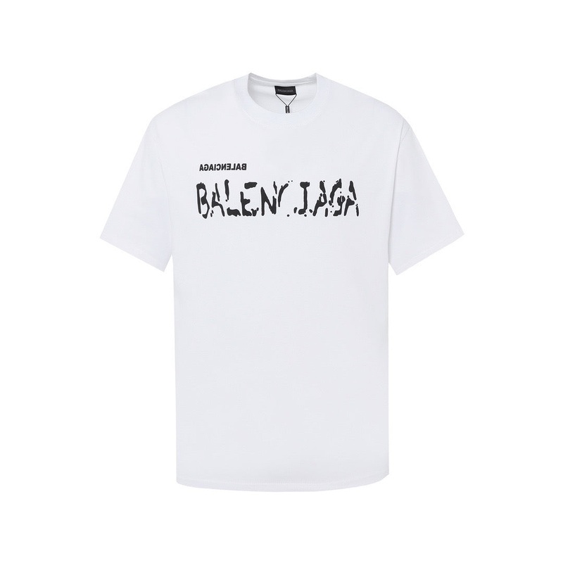 BALENCIAGA 24SS Paris Reverse Letter 3D Puff Print T-Shirt (XSL)
