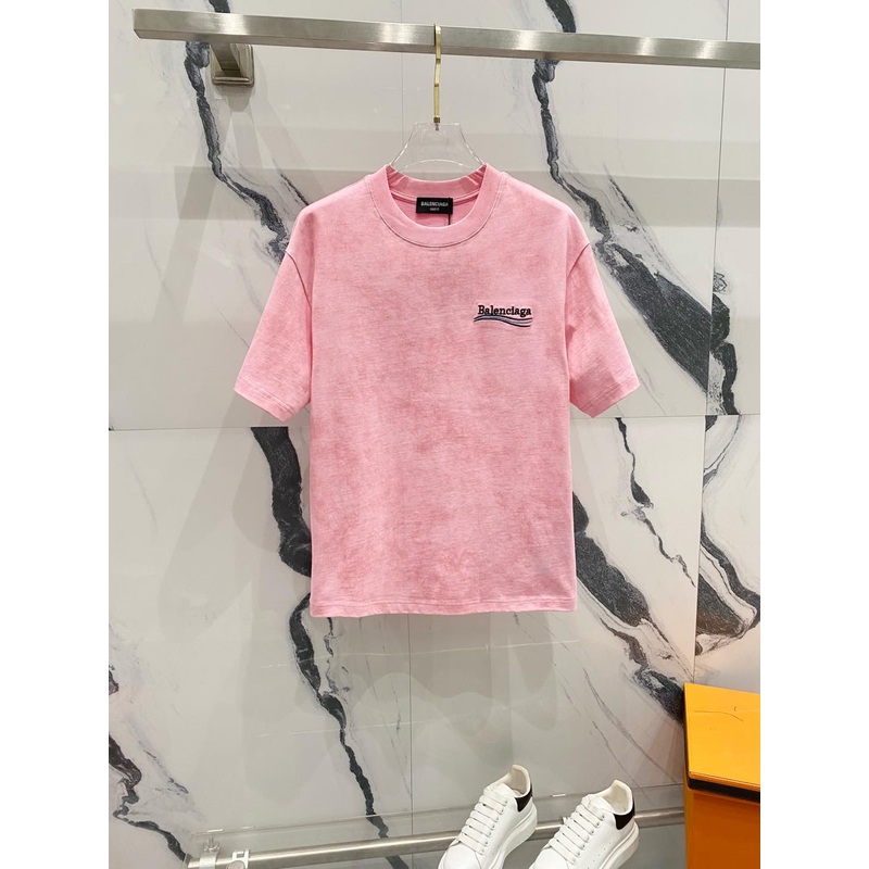 BALENCIAGA 320g Oversized Cotton T-Shirt with Wave-Inspired Coca-Cola Style Logo Embroidery  Unisex (SXL)