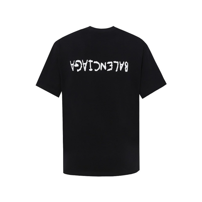 BALENCIAGA Paris Reverse Logo Puff Print T-Shirt (XSL)
