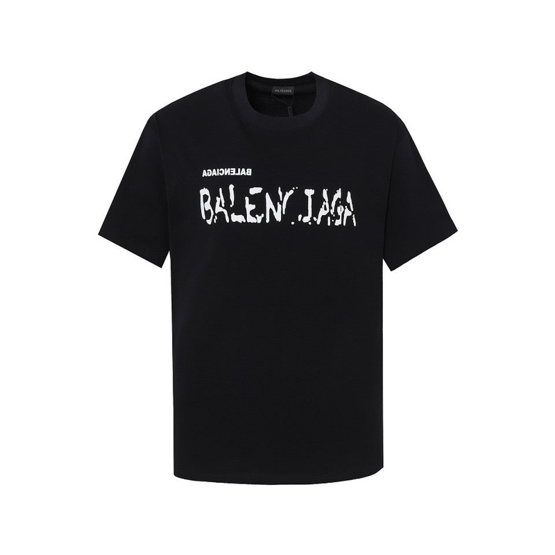 BALENCIAGA Paris Reverse Logo Puff Print T-Shirt (XSL)