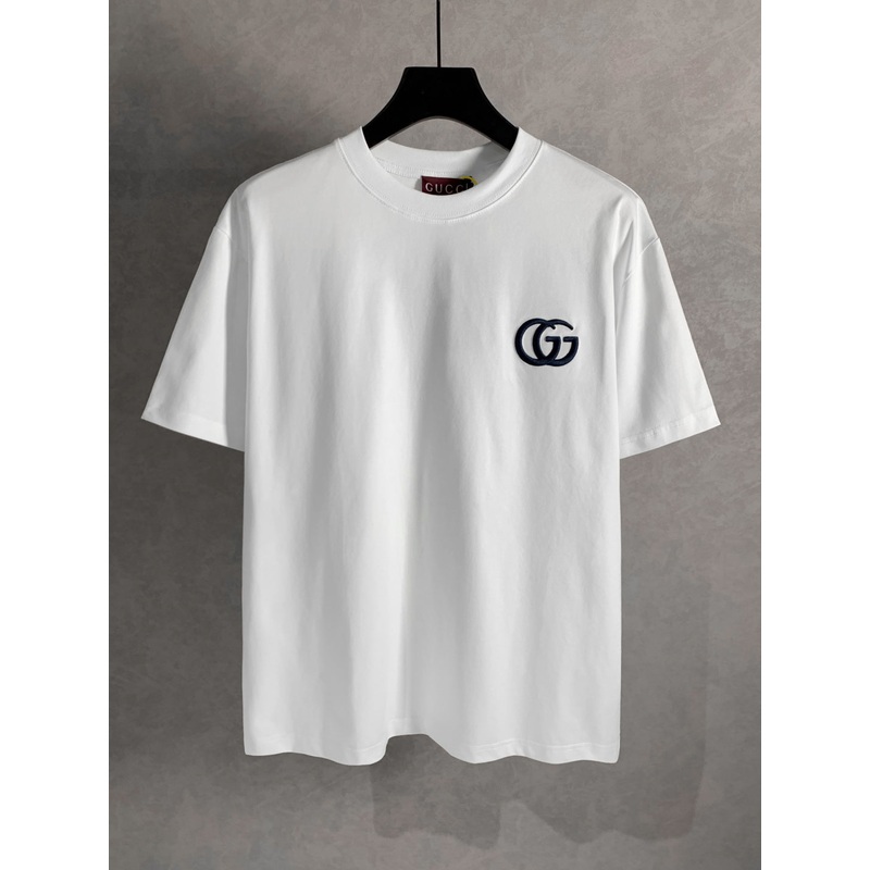 GUCCI New Double-Ring Logo Embroidered T-Shirt (Unisex, XSL)