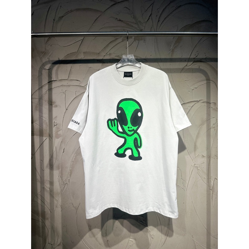 BALENCIAGA 25SS Alien Series Reflective Glow-in-the-Dark T-Shirt / Tank Top – Beige – Unisex