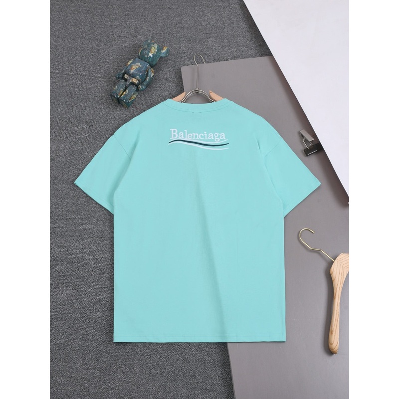 BALENCIAGA 25SS Wave Cola Logo Embroidered T-Shirt – Multiple Colors – Unisex – XS / S / M / L