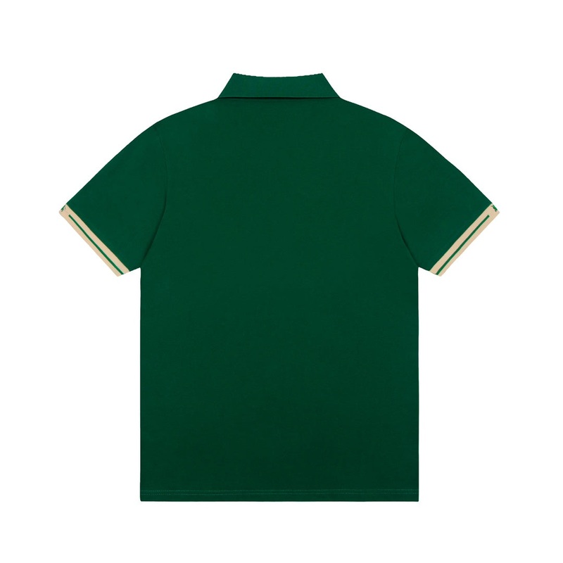 BURBERRY 2024 Spring/Summer Equestrian Knight Logo Embroidered Classic Polo Shirt Dark Green M-3XL